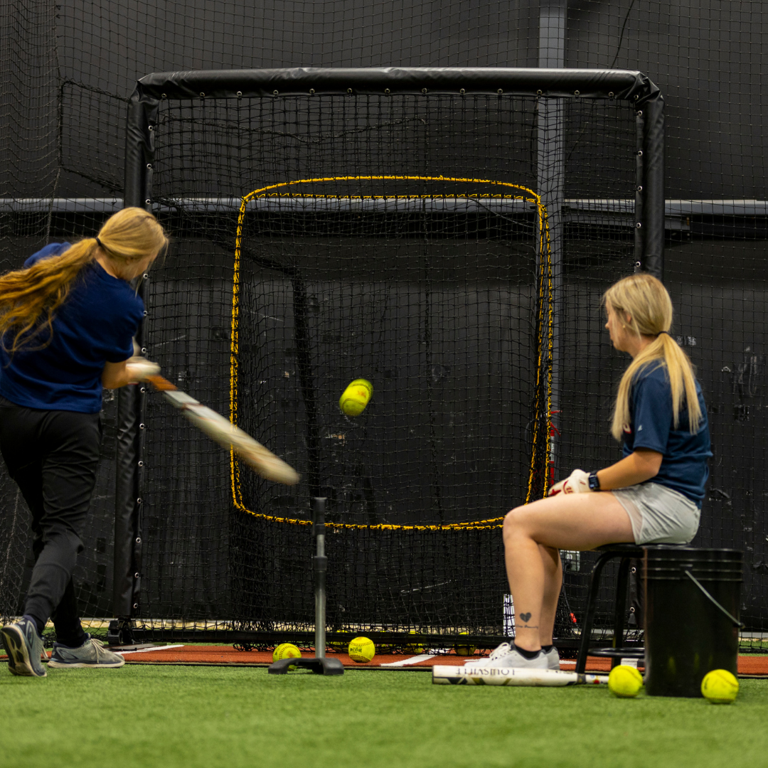 Web Flex Pro Series 7x7 sock net screen with protective padding — baseball batting practice screen