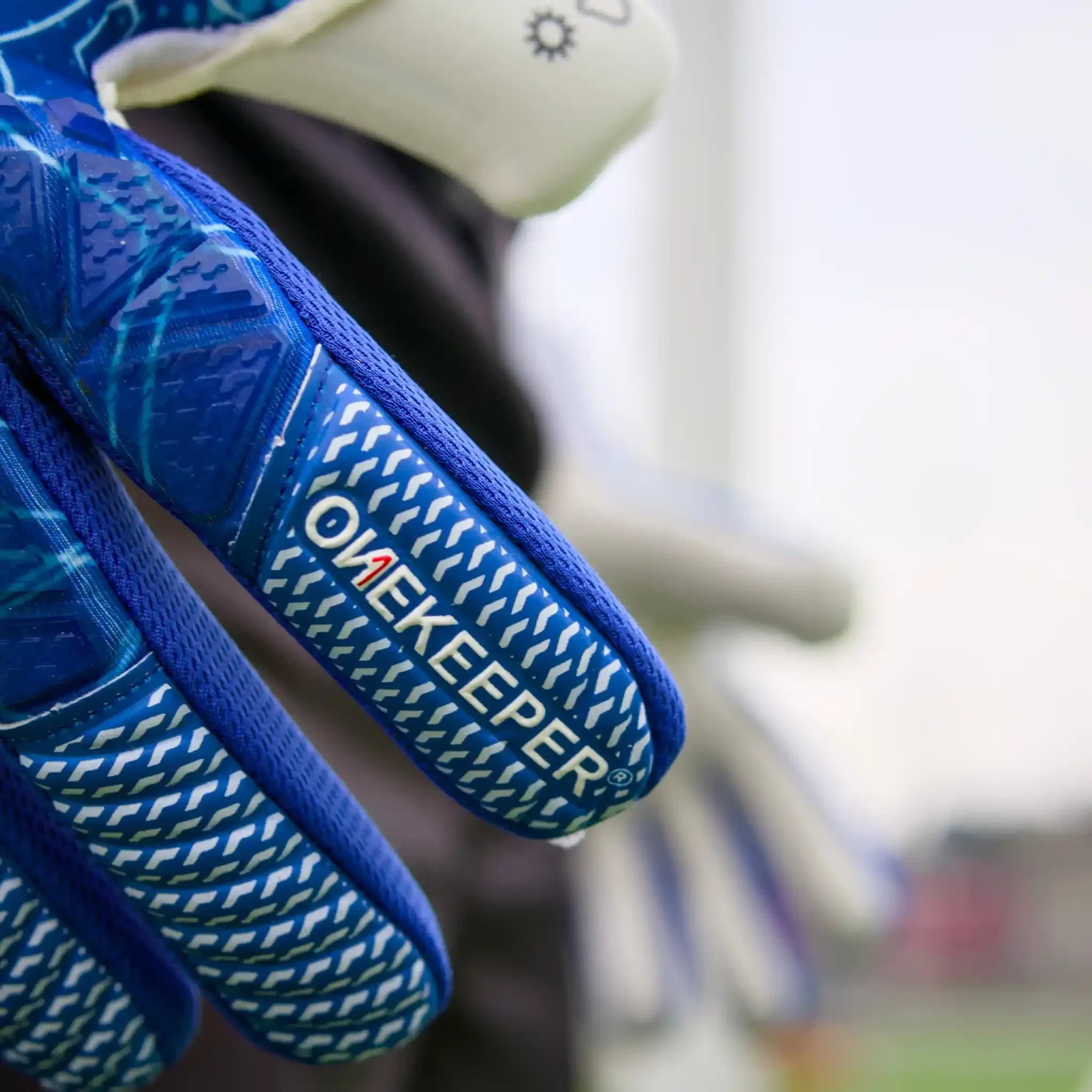 C-TEC Blue and White with Thin Neoprene Backhand for Cold Weather