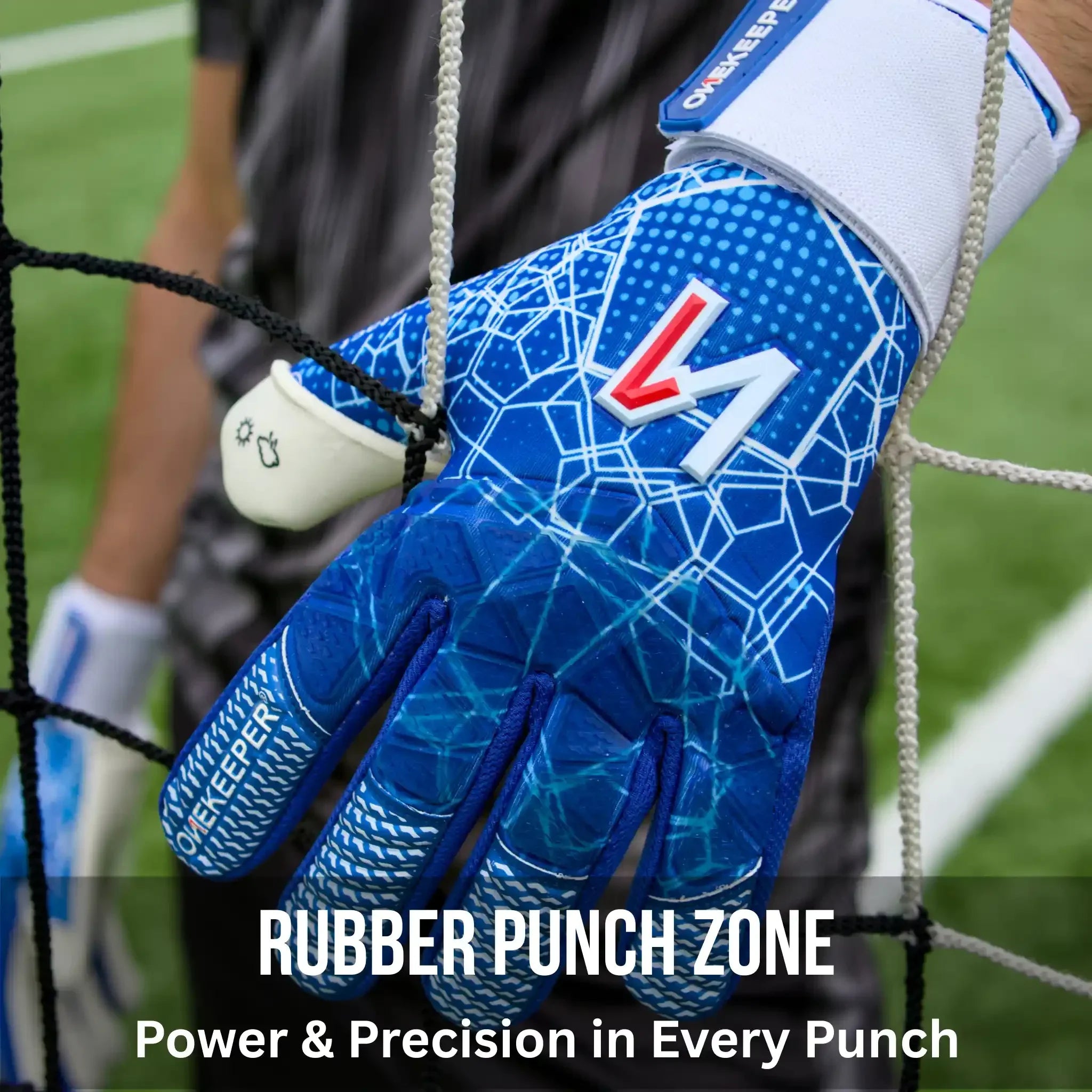 C-TEC Blue and White with Thin Neoprene Backhand for Cold Weather