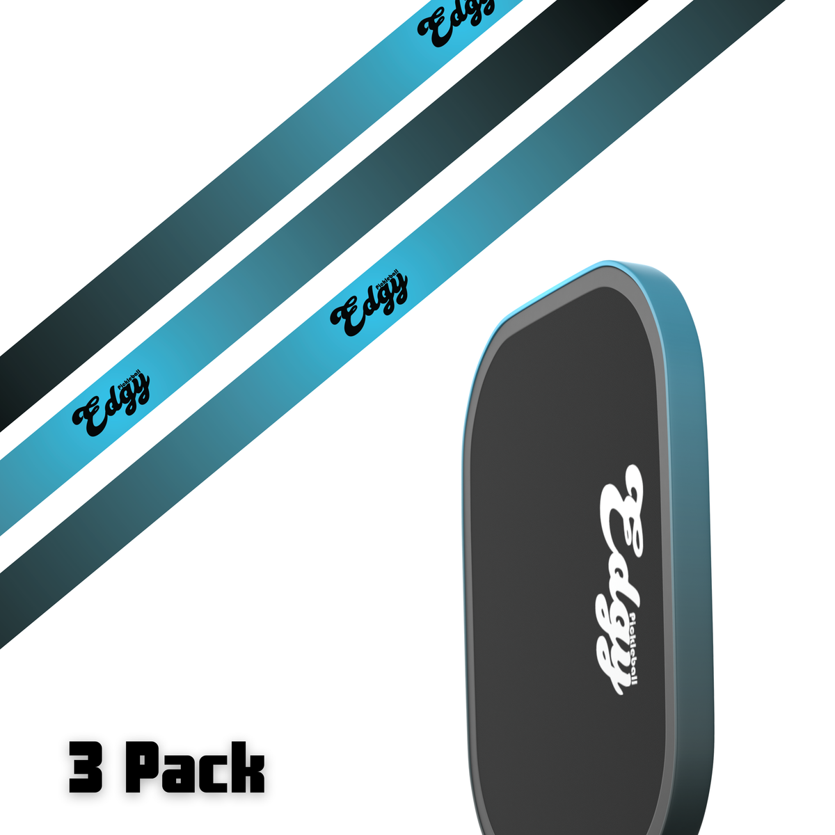 Single Gradient Edge Tape (3 pack) - Pickleball Paddle Edge Tape