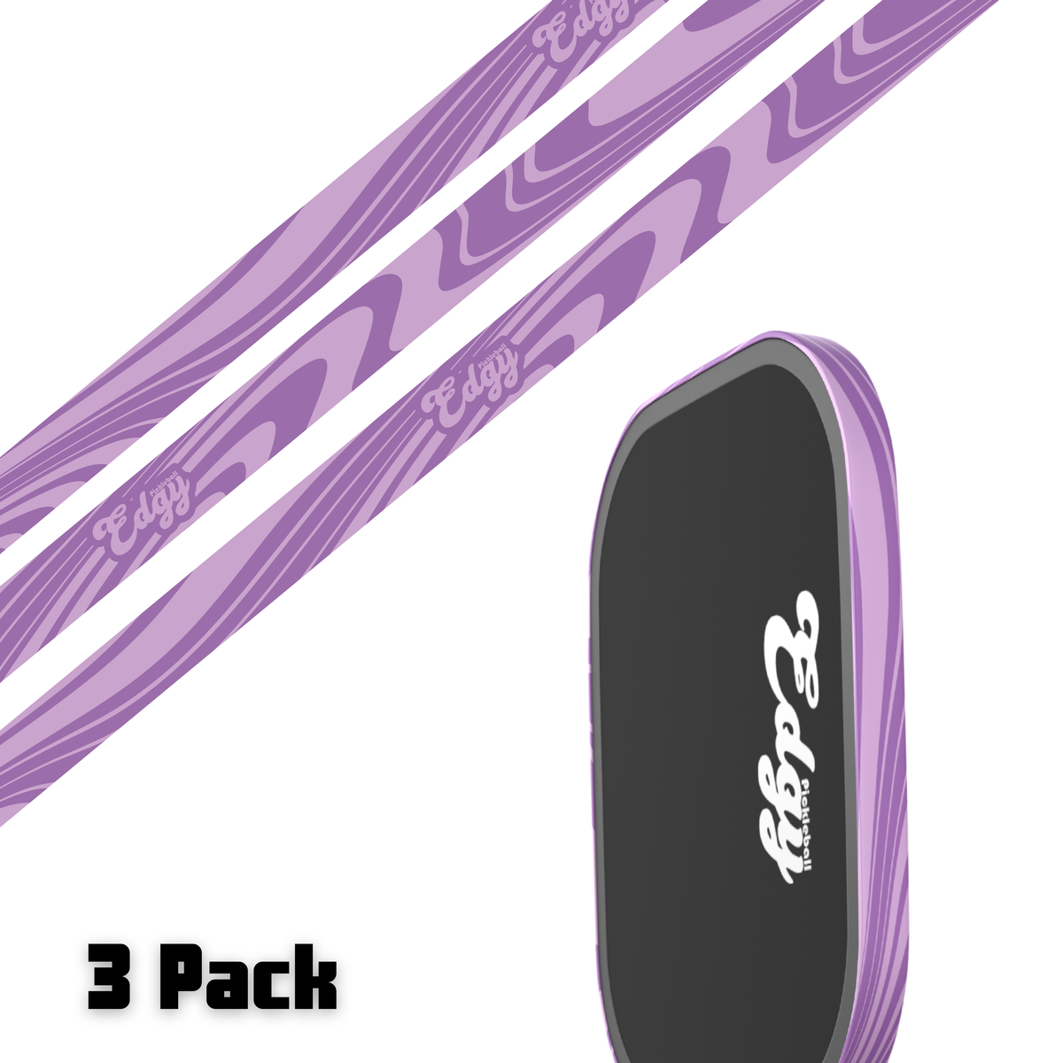 Groovy Lavender Edge Tape (3 pack) - Pickleball Paddle Edge Tape