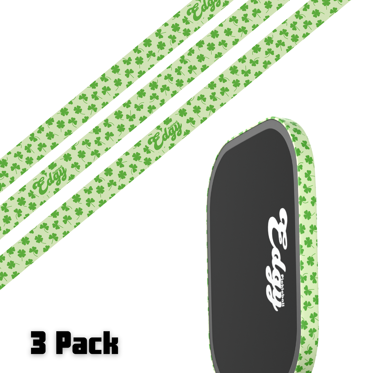 Lucky Clovers Edge Tape (3 pack) - Pickleball Paddle Edge Tape