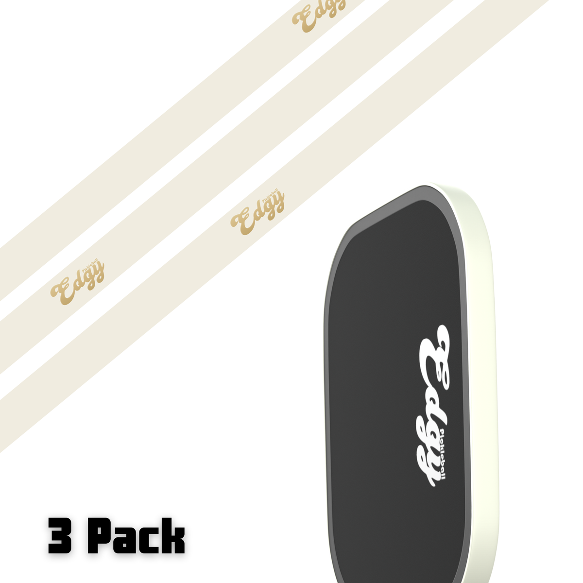 Retro White Edge Tape (3 pack) - Pickleball Paddle Edge Tape