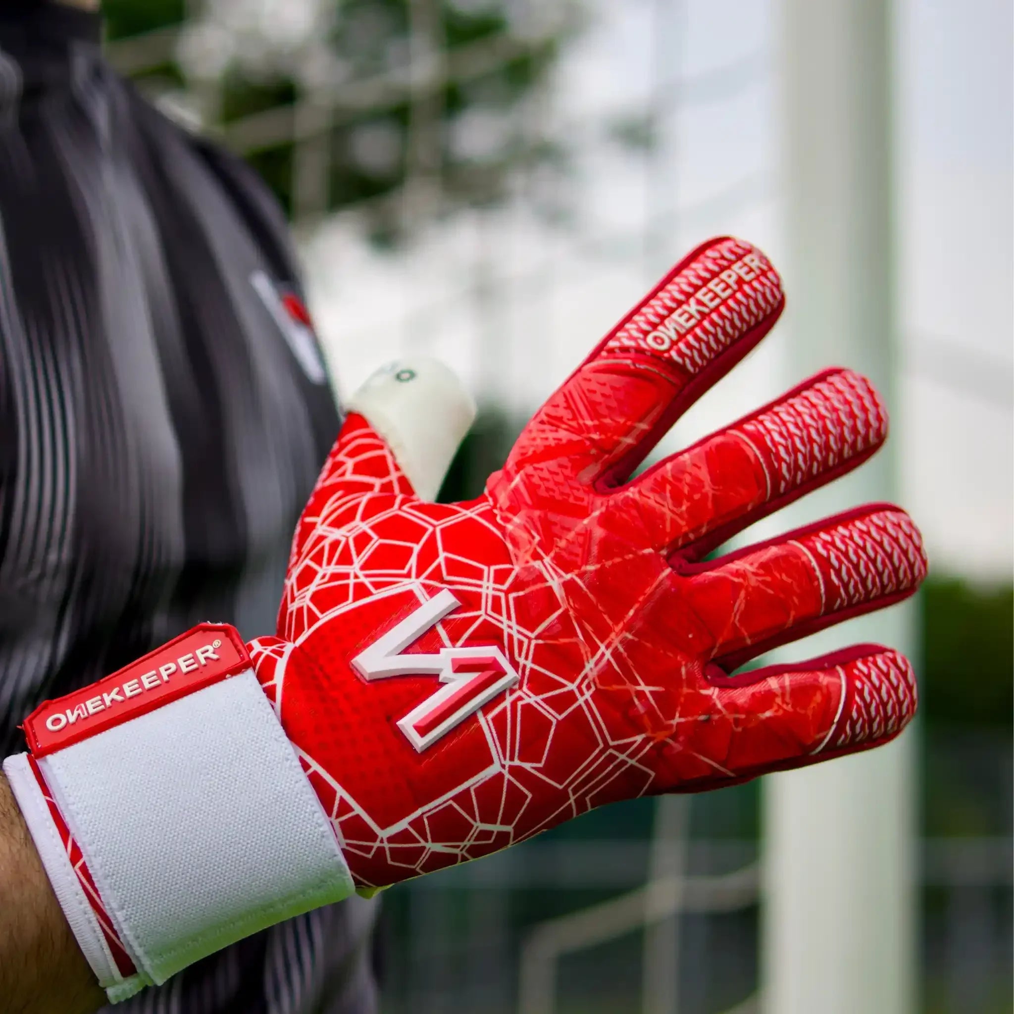 C-TEC Red and White with Thin Neoprene Backhand for Cold Weather