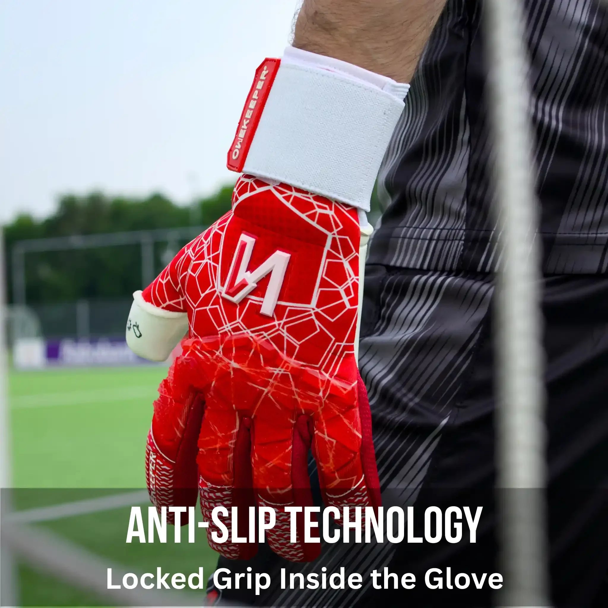 C-TEC Red and White with Thin Neoprene Backhand for Cold Weather