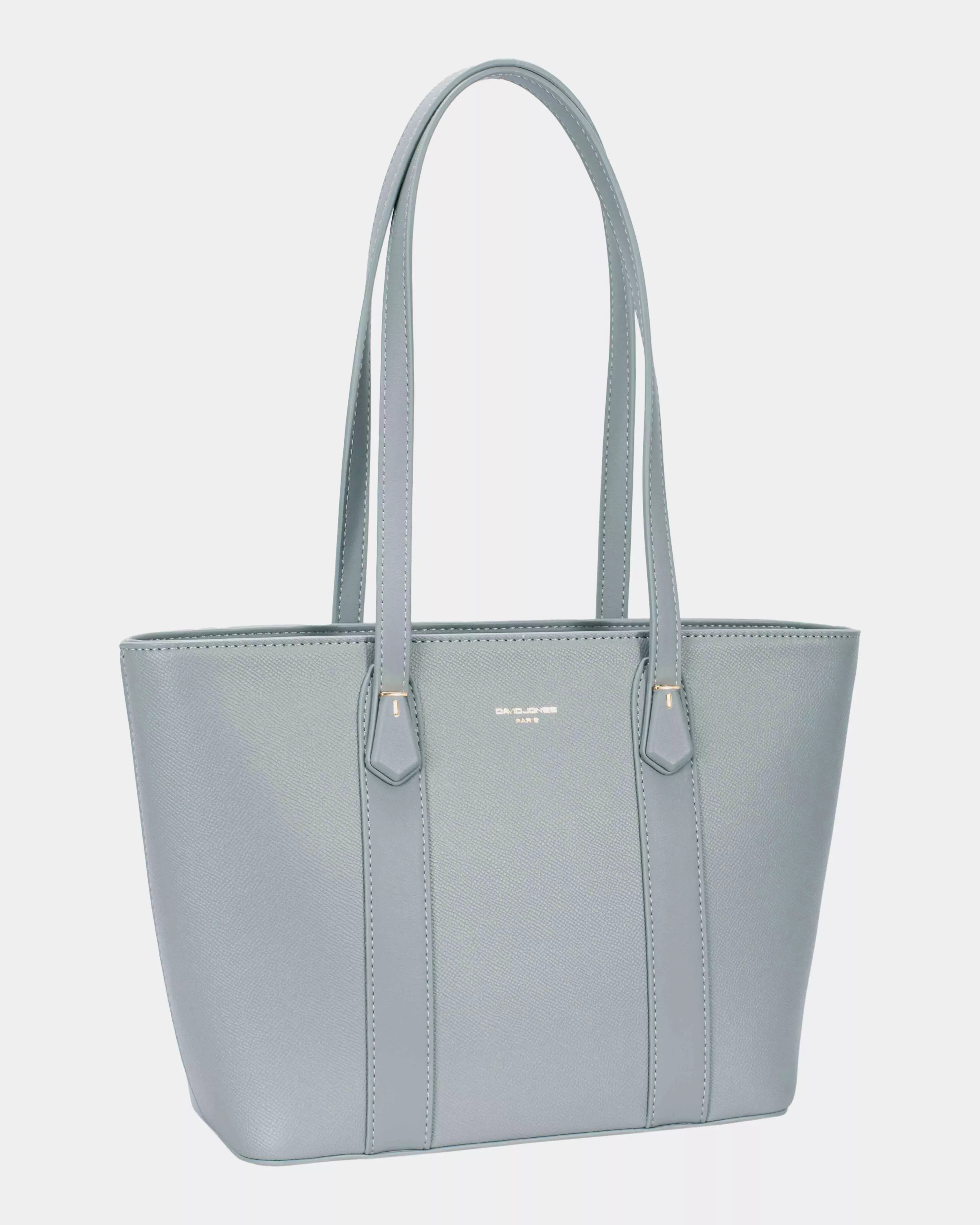 David Jones Leather Tote Bag with Gold Hardware