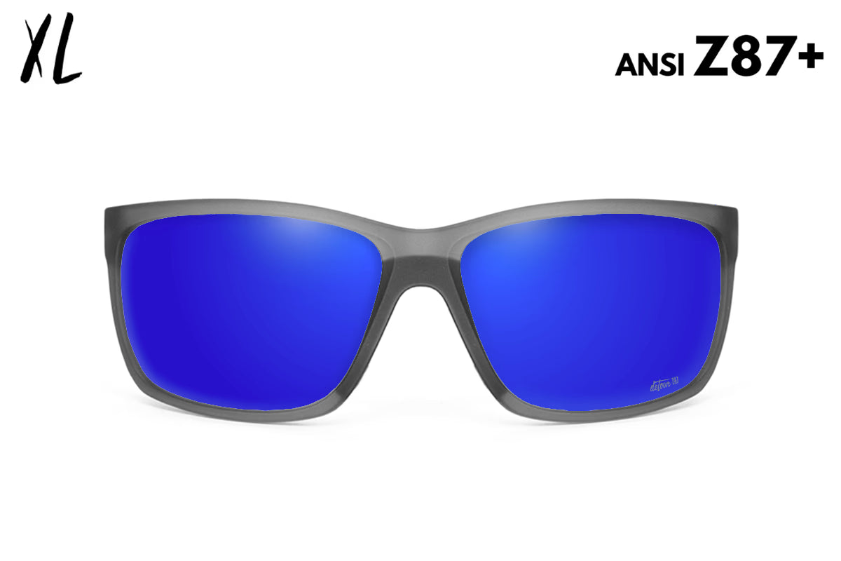 Breach XL - Frosted Gray - Deep Blue Polarized ANSI Z87+