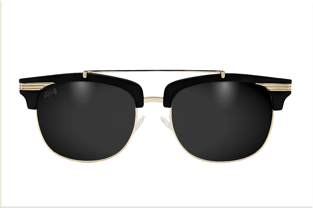 Matte Black Gold - Jet Black Lens Polarized - Castaway