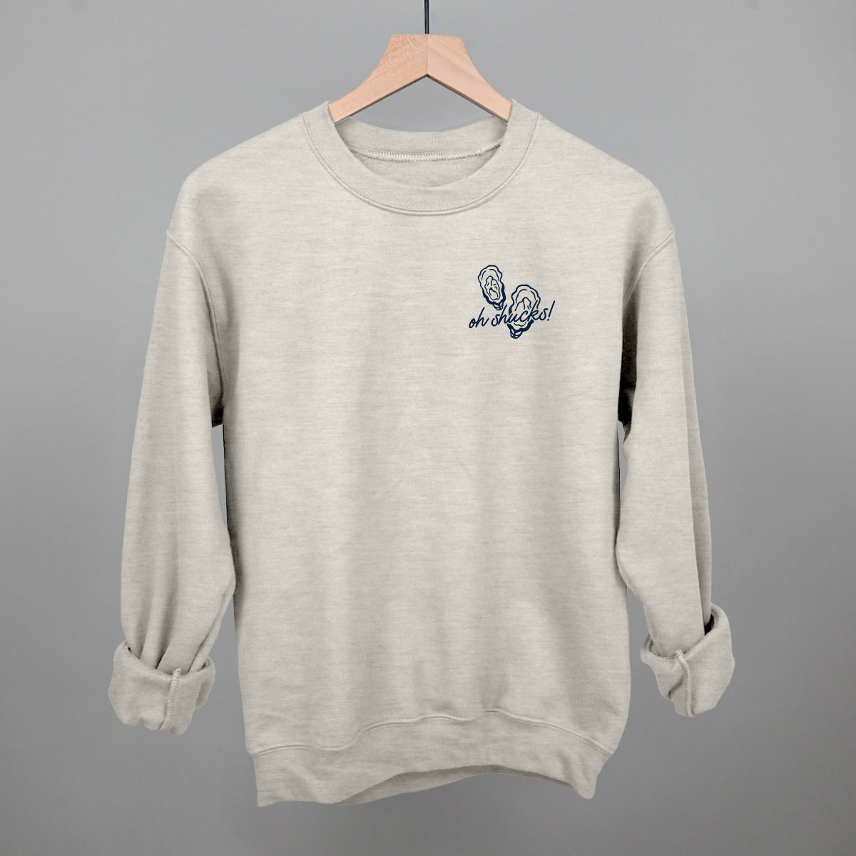 Oh Shucks Oysters (Navy Blue) (Left Chest)