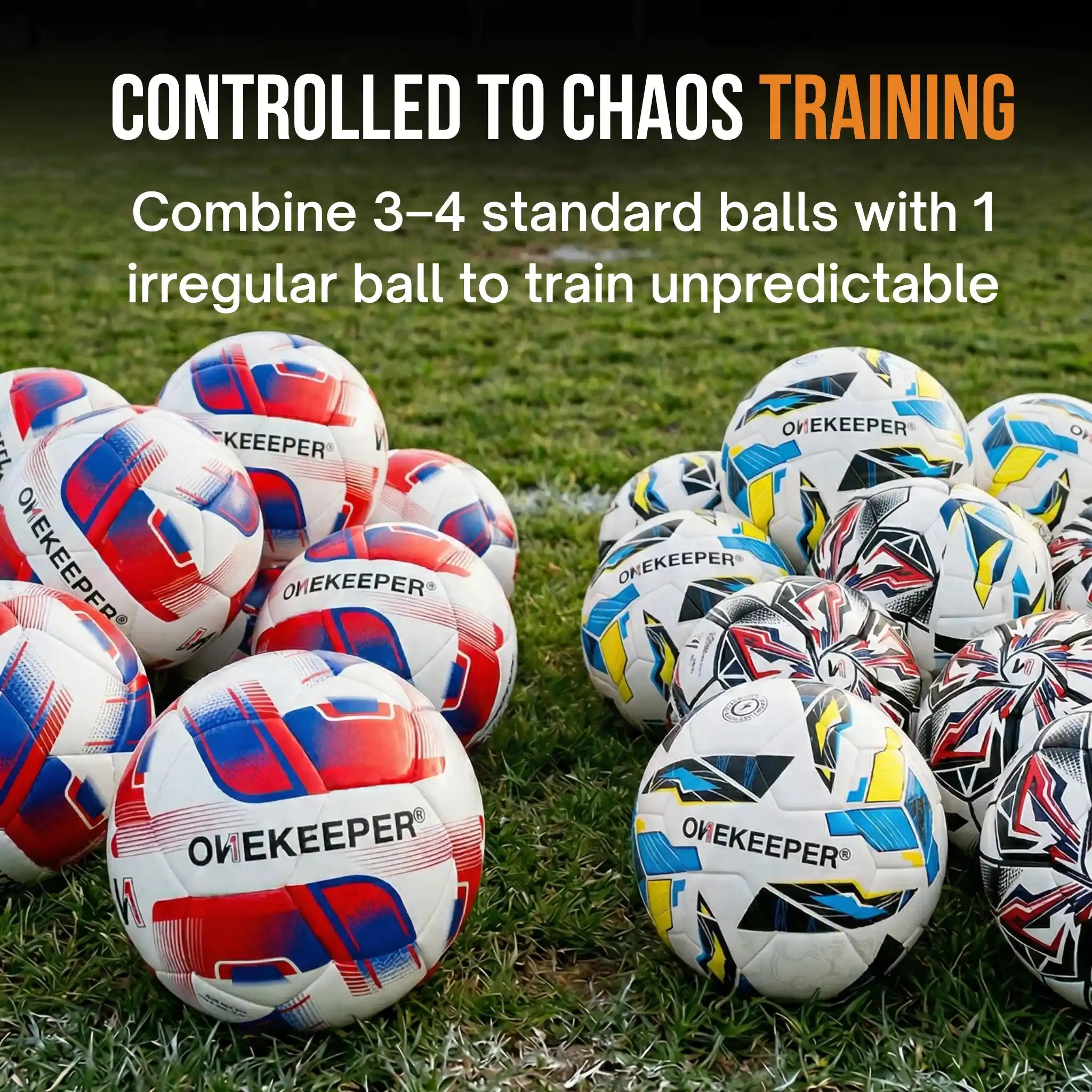 ONEKEEPER Irregular Soccer Ball – Size 5 Training Ball