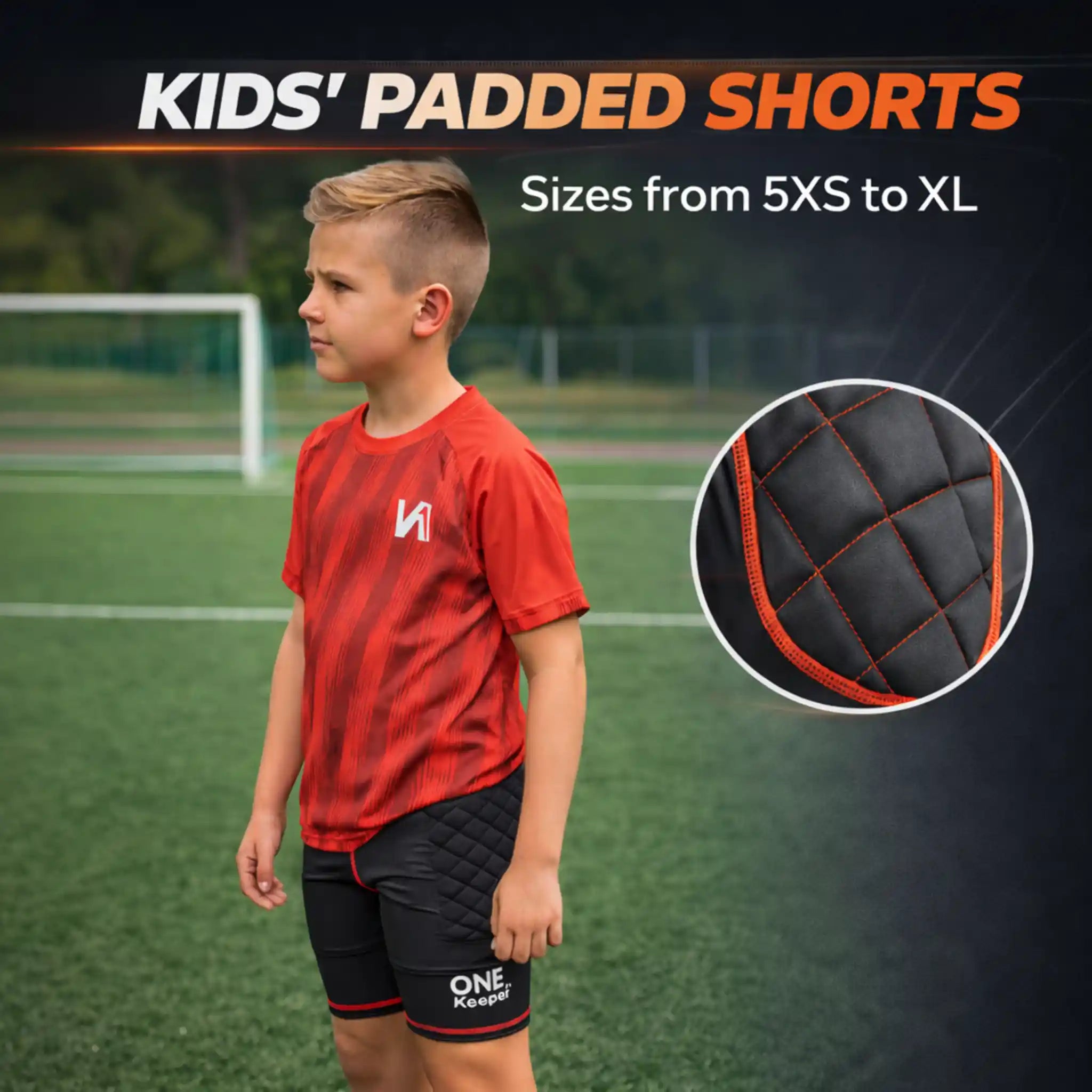 ONEKEEPER Goalkeeper Foam Padded Compression Shorts