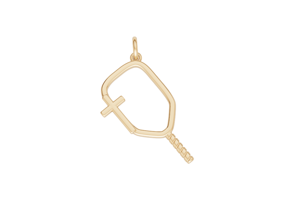 Pickleball Necklace with Cross