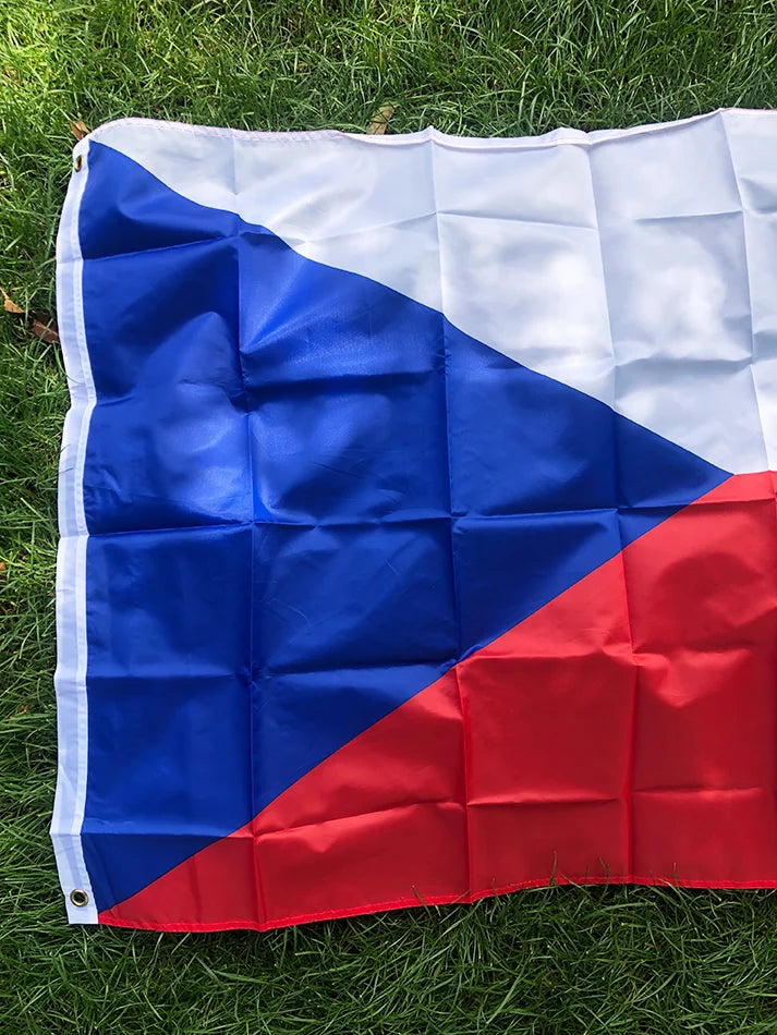Czech Flag 90x150cm polyester Hanging czech republic Flag 3x5fts Polyester standard Flag Banner