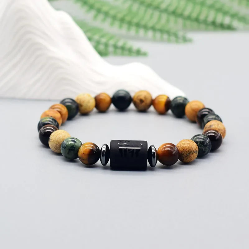 12 Constellation Signs Bracelet for Women Men 12 Zodiac Charm Bracelet Homme Capricorn Libra Leo Signs Jewelry on Hand Wholesale