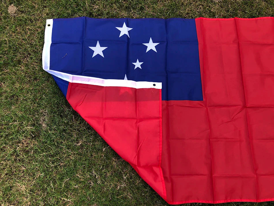 SKY FLAG Samoa flag 90x150cm Double penetration Polyester hanging Samoa WS American Samoan Flag with Brass Grommets for Decor