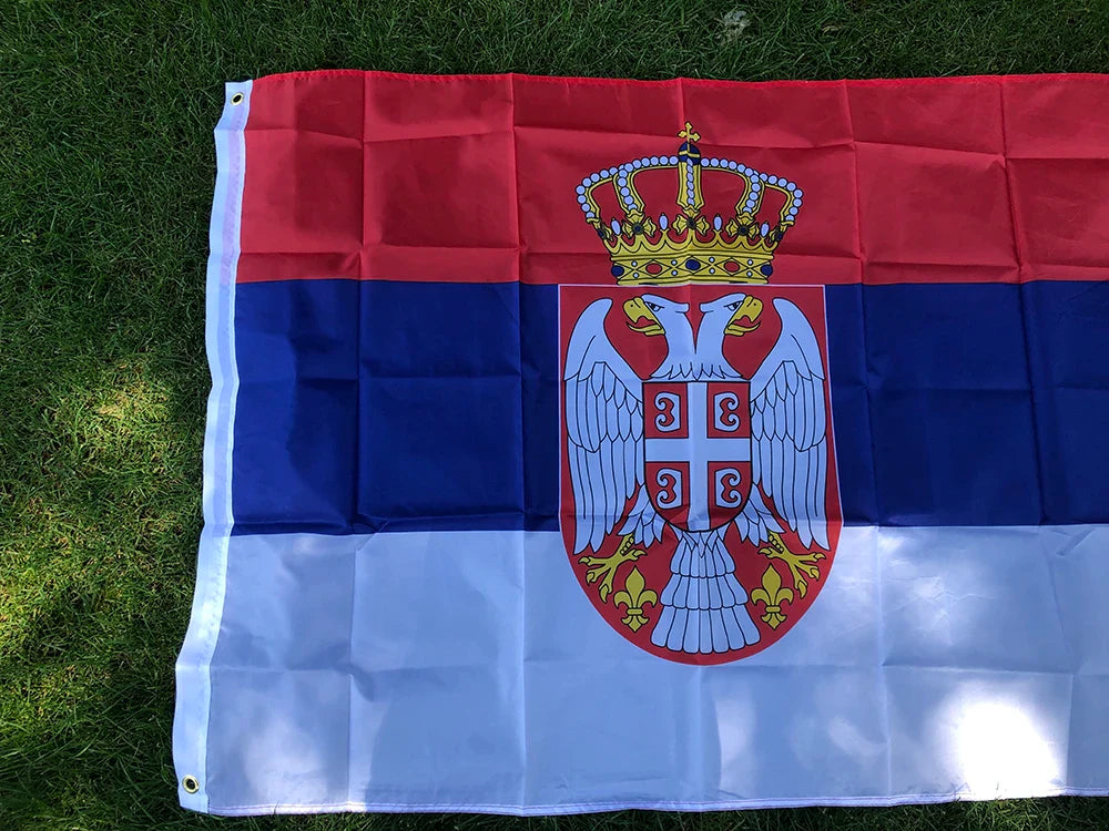 SKY FLAG 90x150cm Serbia Flag 3x5fts High Quality Polyester Hanging and Flying SRB RS Republika Srbija Serbia flags