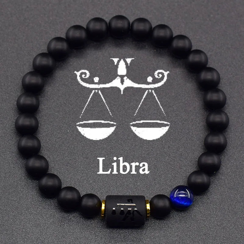 12 Constellation Signs Bracelet for Women Men 12 Zodiac Charm Bracelet Homme Capricorn Libra Leo Signs Jewelry on Hand Wholesale
