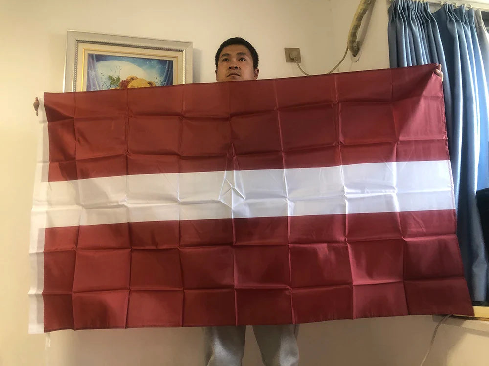 SKY FLAG Latvia flag 90x150cm 3x5fts Super Poly football FLAG Polyester hanging Indoor Outdoor Flag for decoration