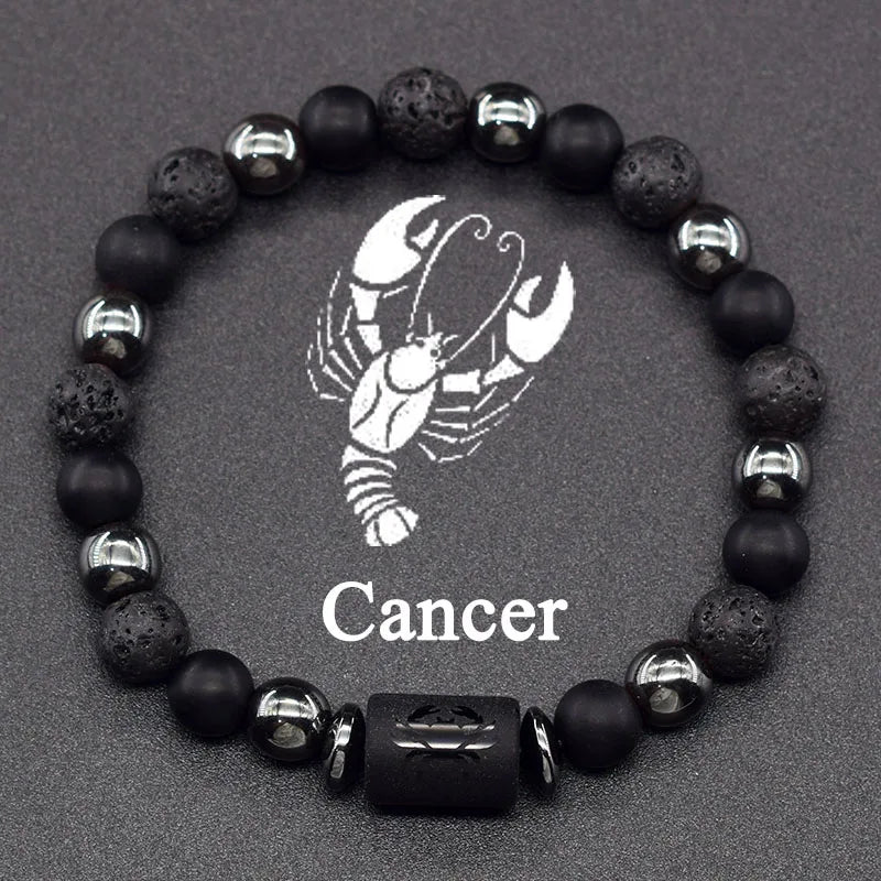 12 Constellation Signs Bracelet for Women Men 12 Zodiac Charm Bracelet Homme Capricorn Libra Leo Signs Jewelry on Hand Wholesale