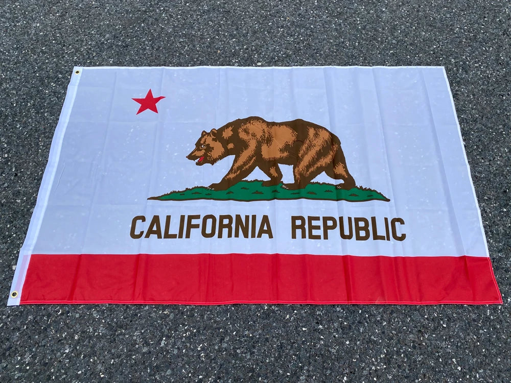 aerxemrbrae California State Flag 90x150cm American Flag material Polyester usa Flag