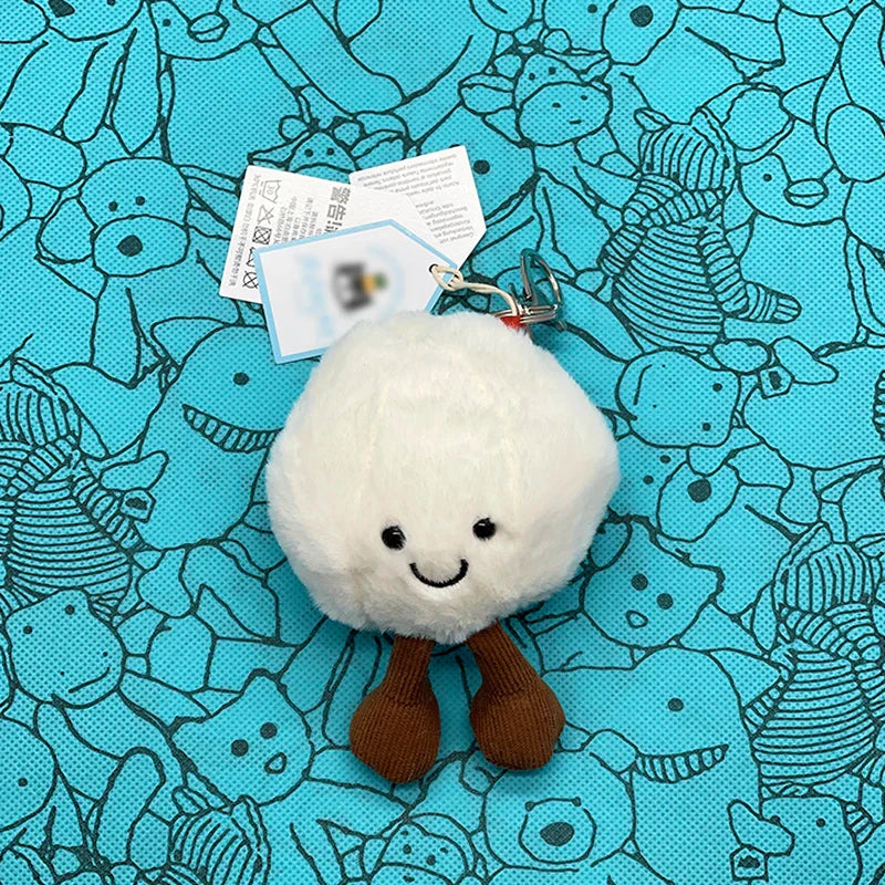 Golf Ball Plush Keychain, Jellyfish Keychain, Macaron Plush Toy, Cherry, Black Storm Cloud Plush JC Bag Charm