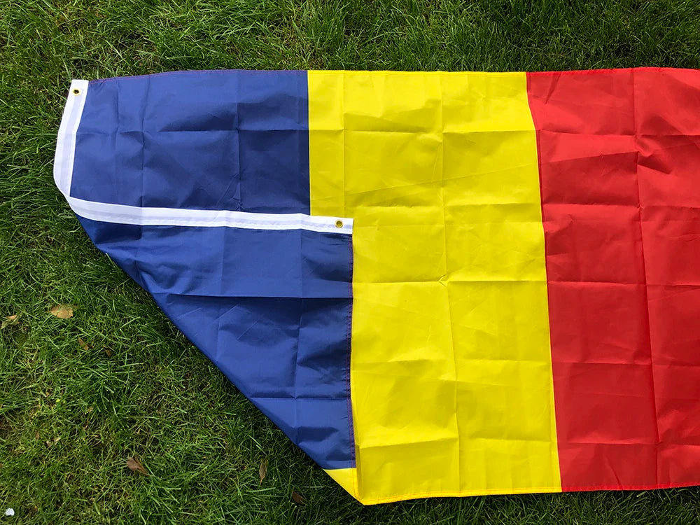 SKY FLAG Romania Flag 90*150cm Hanging blue yellow red ro rou Romania flag Polyester standard Flag Banner For Decoration