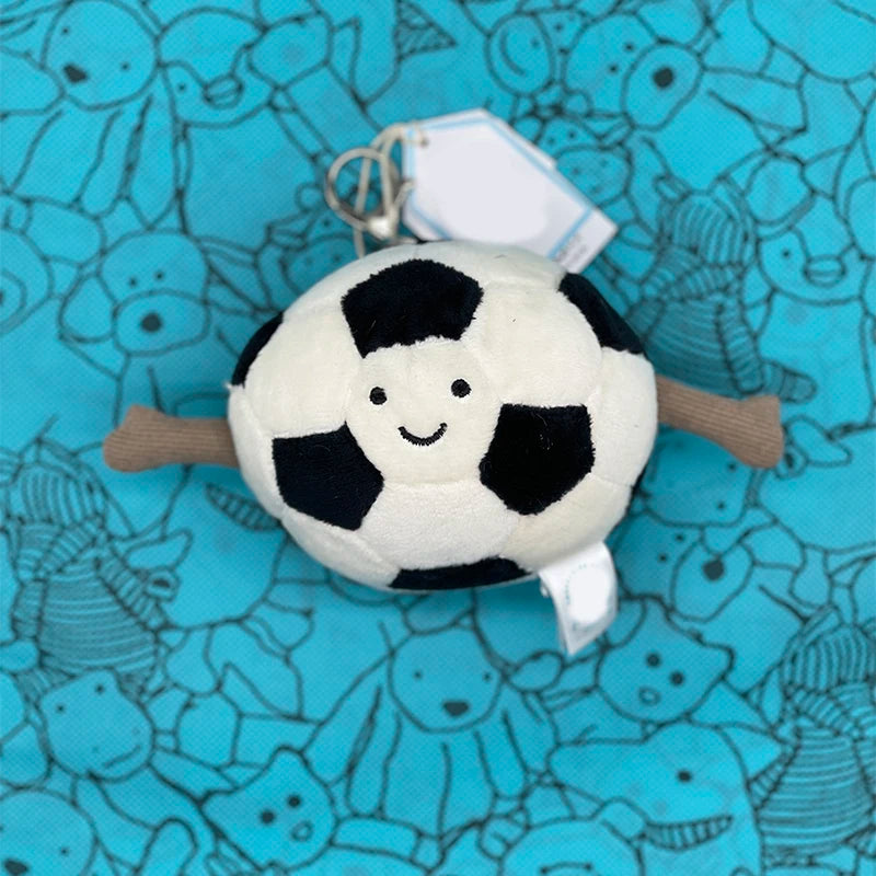 Golf Ball Plush Keychain, Jellyfish Keychain, Macaron Plush Toy, Cherry, Black Storm Cloud Plush JC Bag Charm