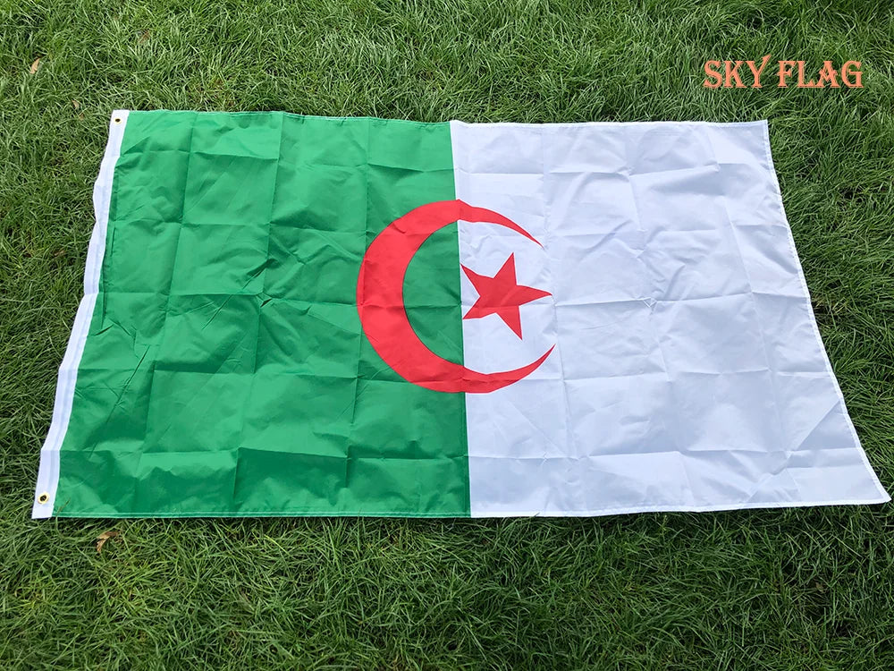 SKY FLAG High Quality ALG Algeria Flag 90x150cm Hanging Polyester Algeria flag National Flag Banner Office Activity parade