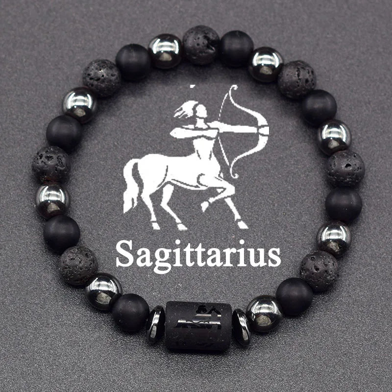 12 Constellation Signs Bracelet for Women Men 12 Zodiac Charm Bracelet Homme Capricorn Libra Leo Signs Jewelry on Hand Wholesale