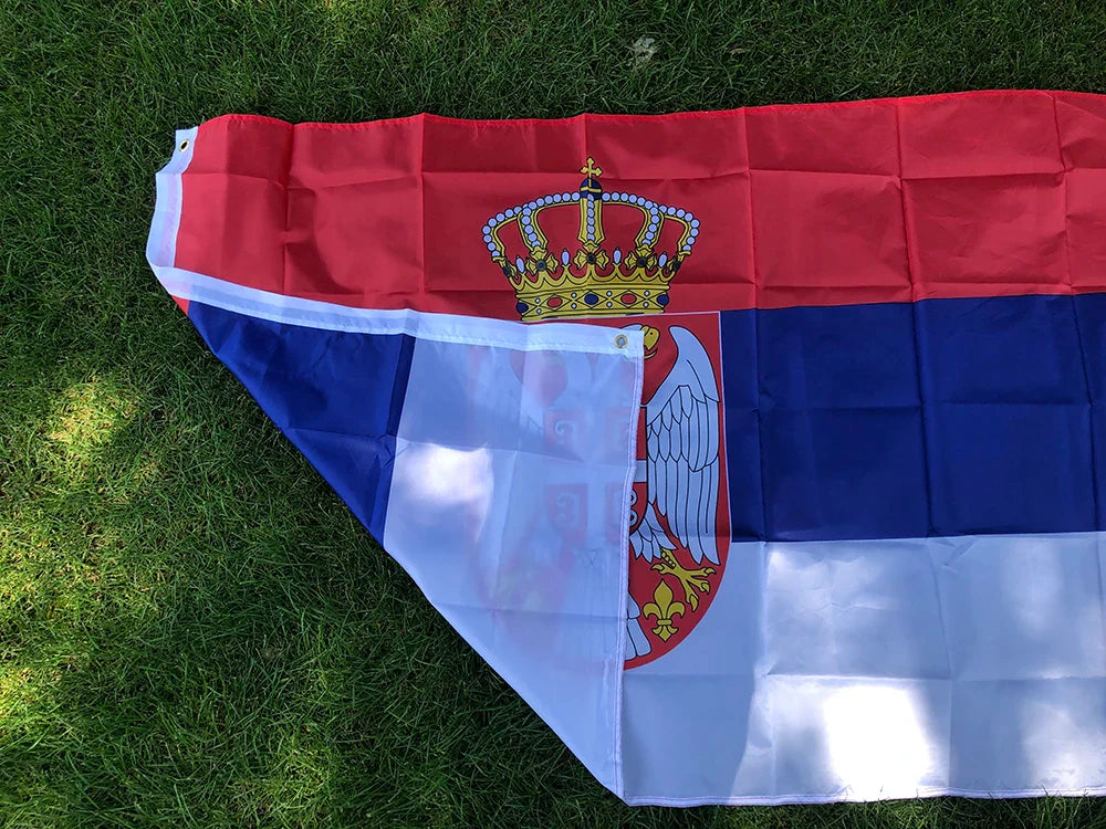 SKY FLAG 90x150cm Serbia Flag 3x5fts High Quality Polyester Hanging and Flying SRB RS Republika Srbija Serbia flags