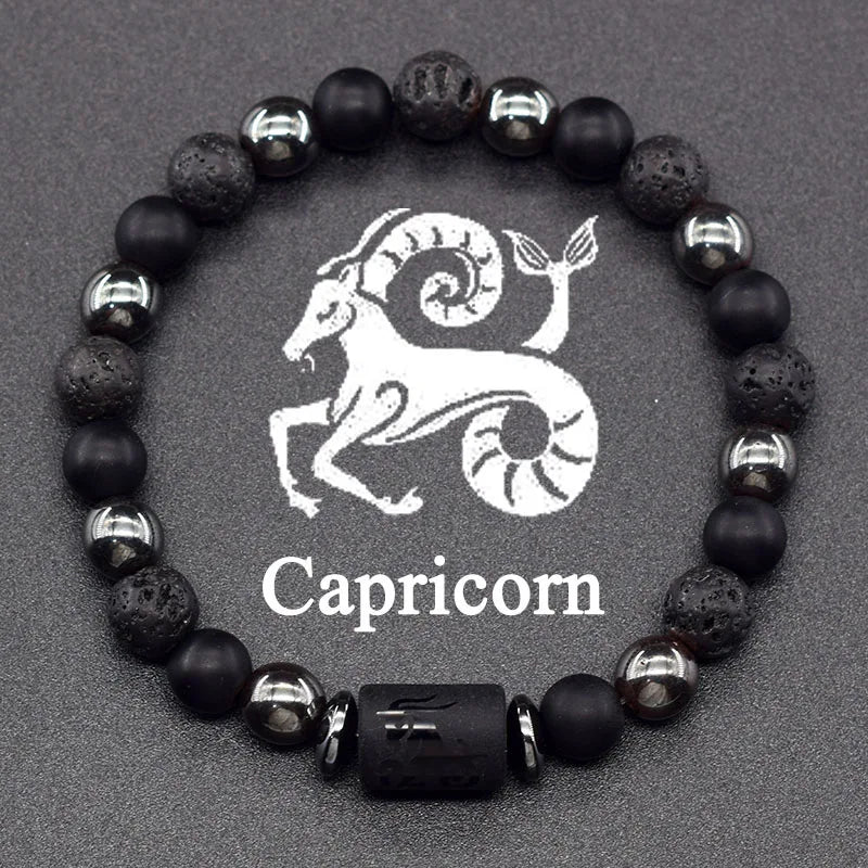 12 Constellation Signs Bracelet for Women Men 12 Zodiac Charm Bracelet Homme Capricorn Libra Leo Signs Jewelry on Hand Wholesale