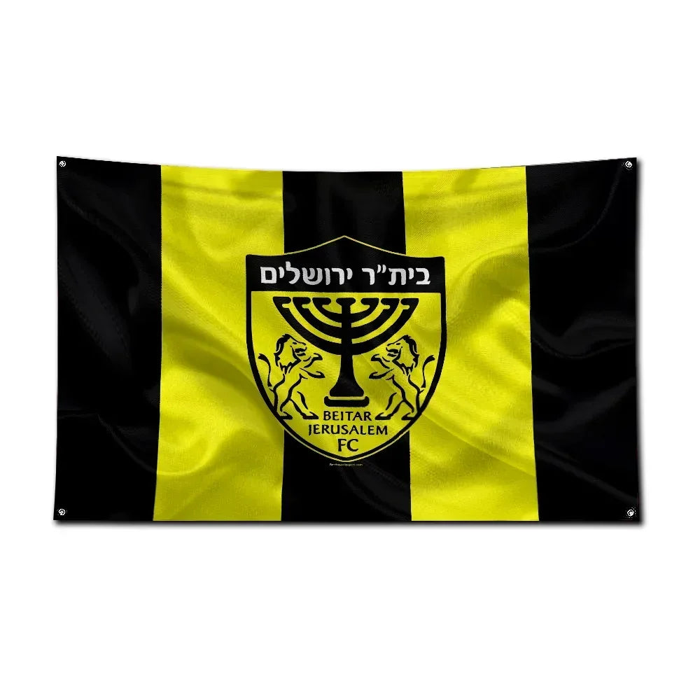 Beitar Jerusalem FC Polyester Printed Banner for Garage or Outdoor Decor Show Team Spirit and Unique Style