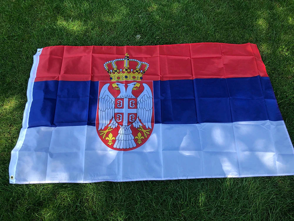 SKY FLAG 90x150cm Serbia Flag 3x5fts High Quality Polyester Hanging and Flying SRB RS Republika Srbija Serbia flags