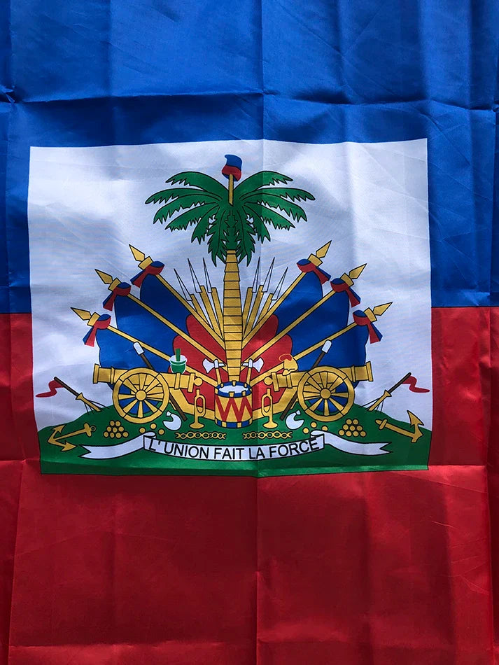Haiti Flag 90x150cm hanging Polyester blue red 2 Sides Printed National Flag Haiti Sports banner