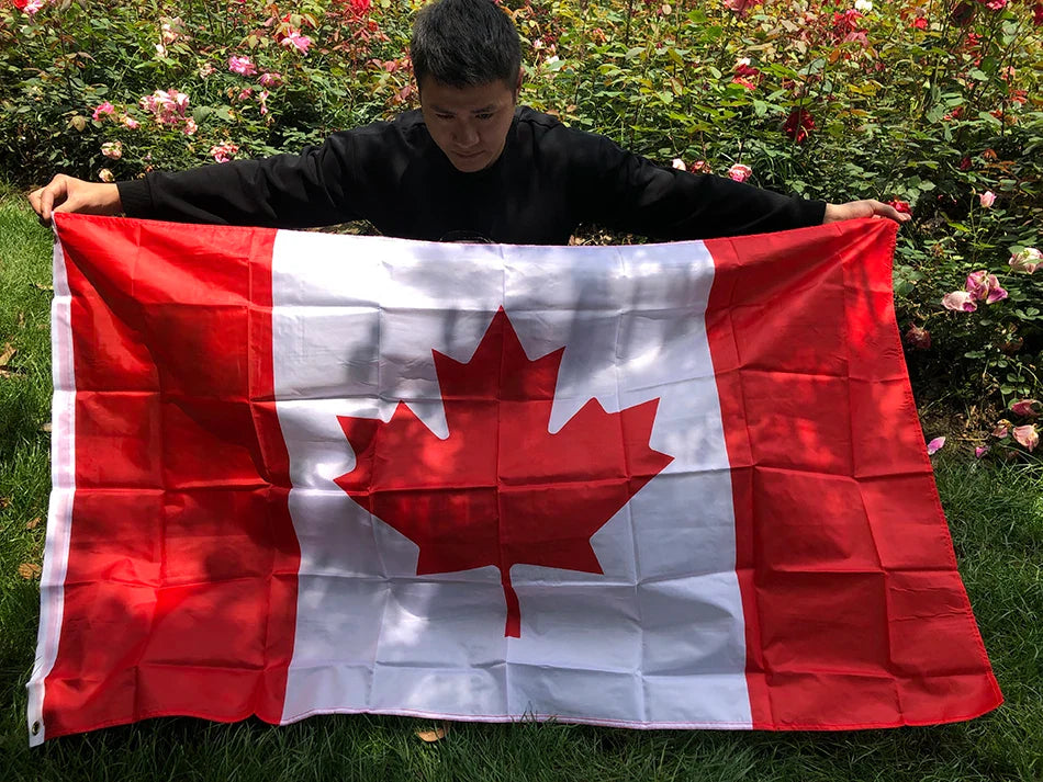 SKY FLAG free shipping great Canadian Flag 90*150cm hanging polyster 3x5fts Canada national flag banner for decoration