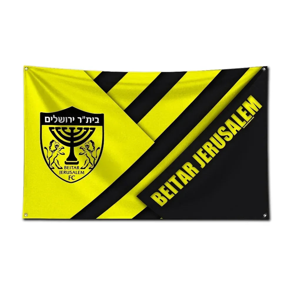 Beitar Jerusalem FC Polyester Printed Banner for Garage or Outdoor Decor Show Team Spirit and Unique Style