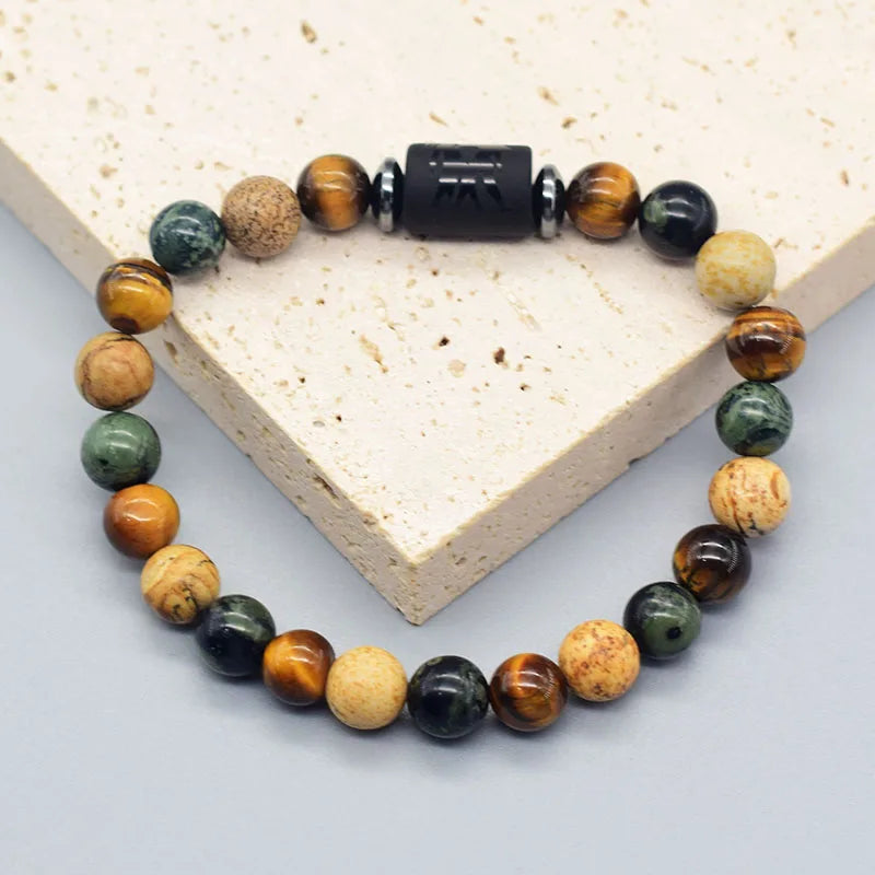 12 Constellation Signs Bracelet for Women Men 12 Zodiac Charm Bracelet Homme Capricorn Libra Leo Signs Jewelry on Hand Wholesale