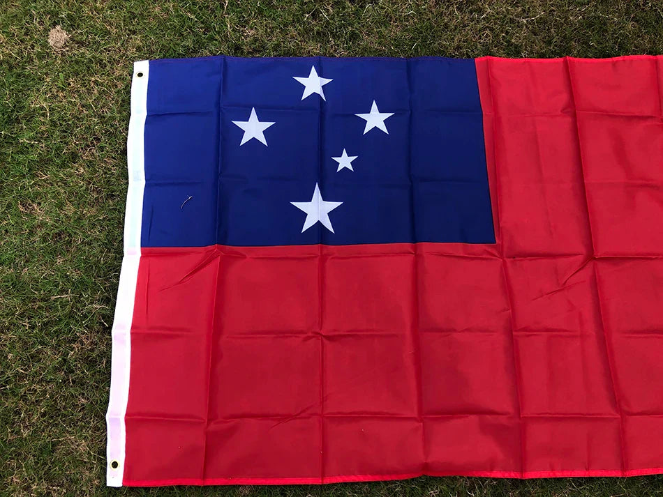 SKY FLAG Samoa flag 90x150cm Double penetration Polyester hanging Samoa WS American Samoan Flag with Brass Grommets for Decor