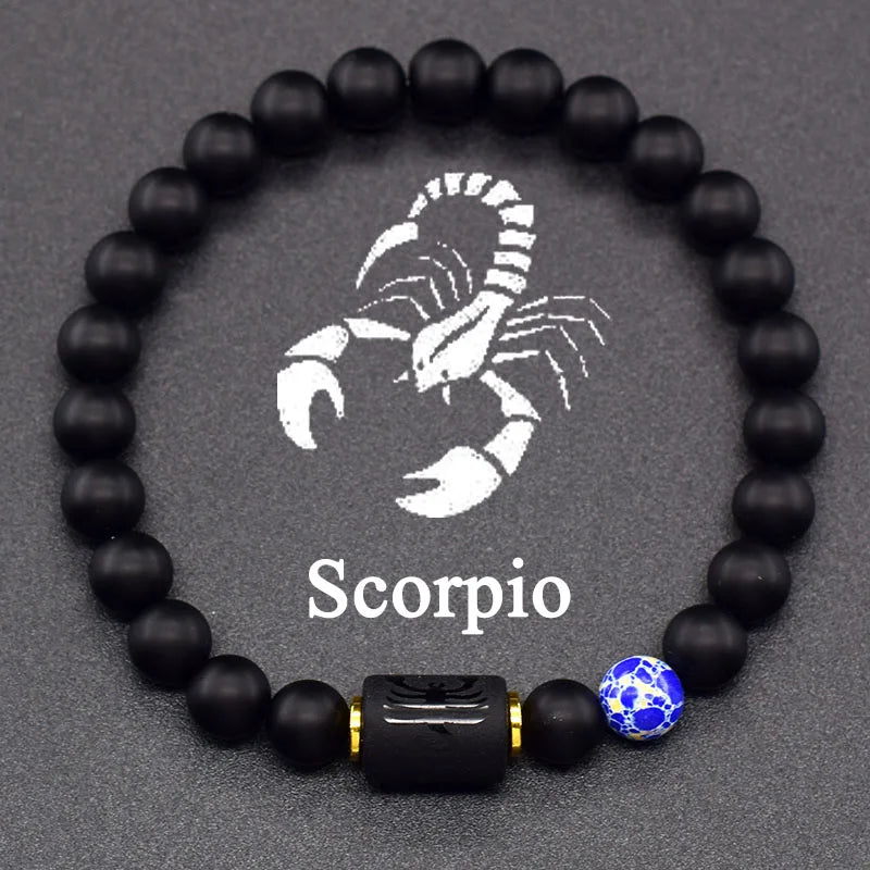 12 Constellation Signs Bracelet for Women Men 12 Zodiac Charm Bracelet Homme Capricorn Libra Leo Signs Jewelry on Hand Wholesale