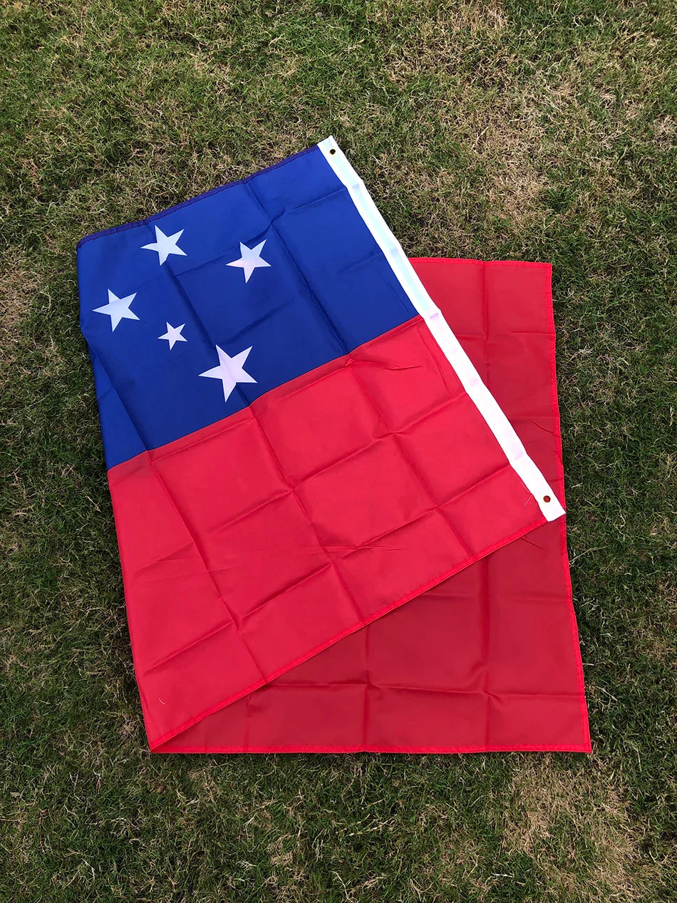 SKY FLAG Samoa flag 90x150cm Double penetration Polyester hanging Samoa WS American Samoan Flag with Brass Grommets for Decor