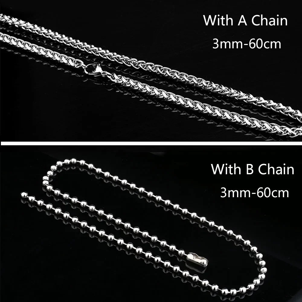 new Men Stainless Steel Archangel St.Michael Guardian Pendant Necklaces Fashion Jewelry Creativity Chains Gifts