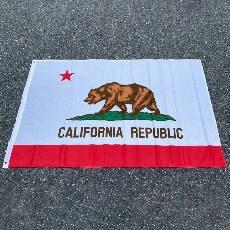 aerxemrbrae California State Flag 90x150cm American Flag material Polyester usa Flag