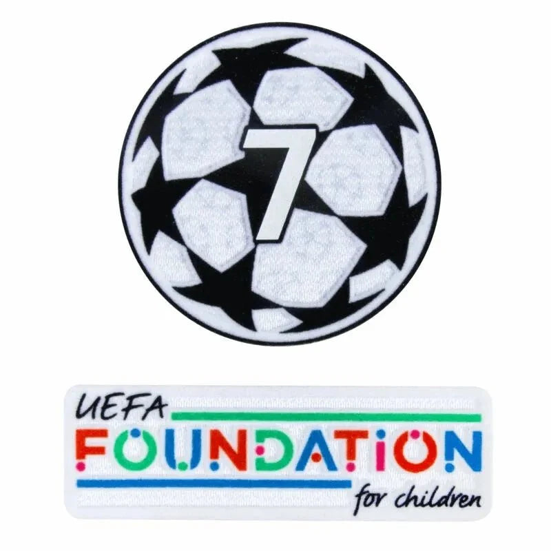 AC Milan 2024- UCL Starball 7 Times Winner + UEFA Foundation Patch Set (Youth)
