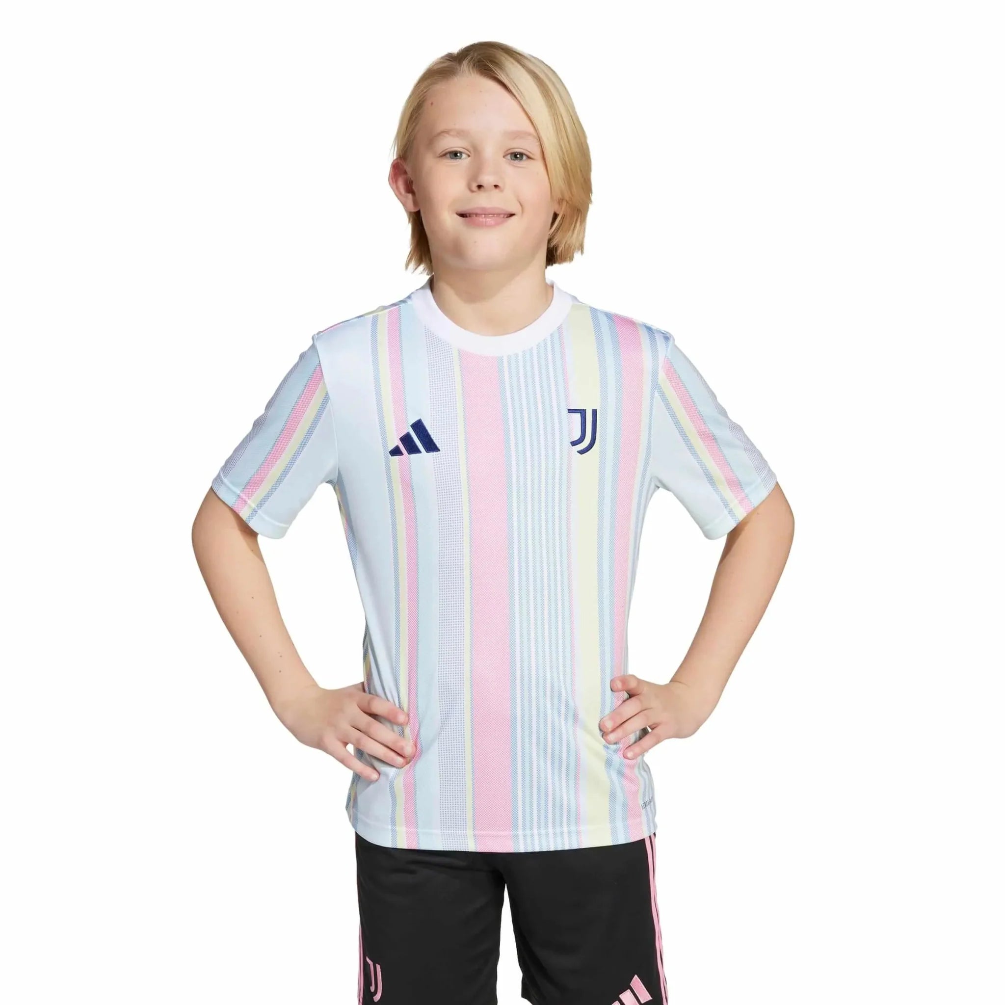 adidas 2025-26 Juventus Youth Pre-Match Soccer Jersey