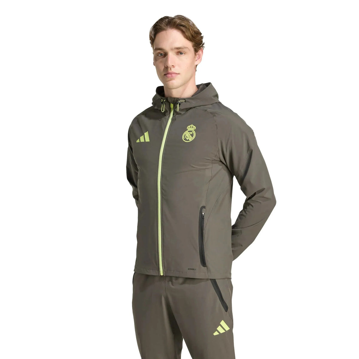 adidas 2025-26 Real Madrid Men's Tiro 25 Competition Vis Tech Travel Jacket