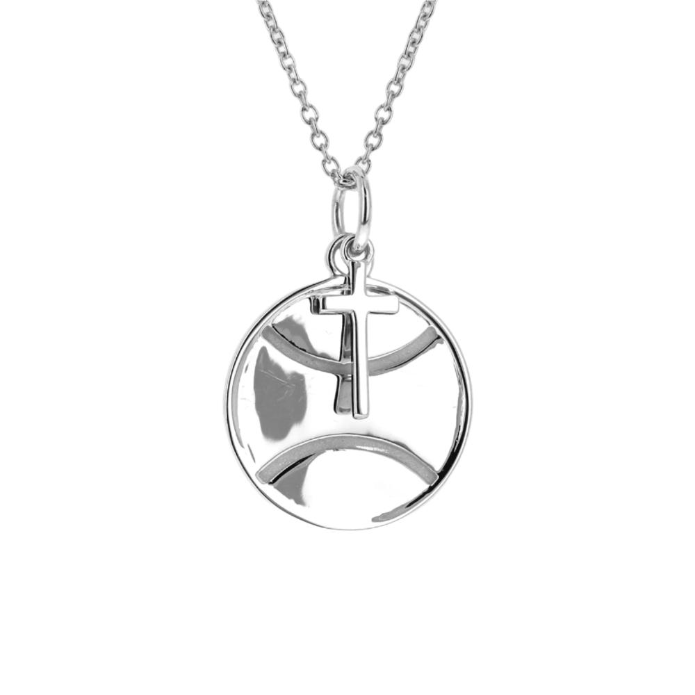 Tennis Dangle Cross Necklace