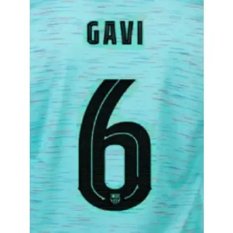 Barcelona 2023/24 Third Gavi #6 Youth Jersey Name Set (CL Version)