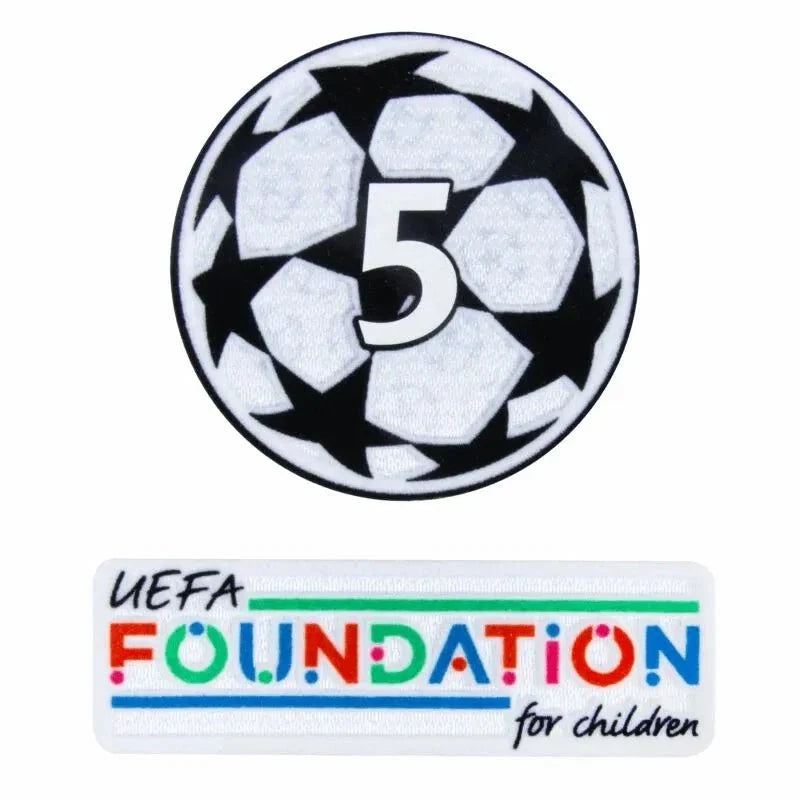 Barcelona 2024- UCL Starball 5 Times Winner + UEFA Foundation Patch Set