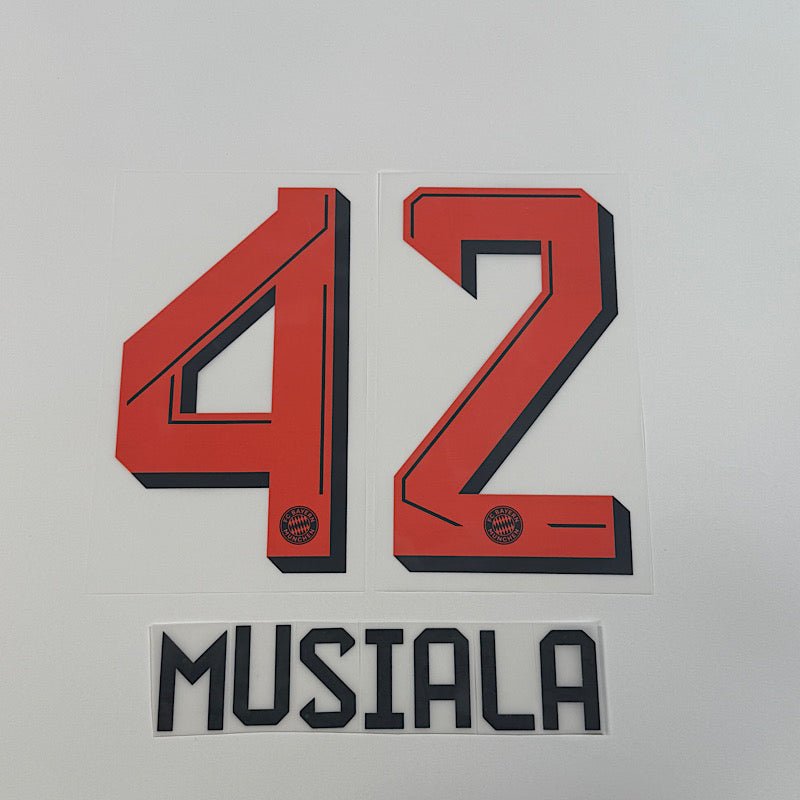 Bayern Munich 2025/26 Away MUSIALA #42 Official Name Set