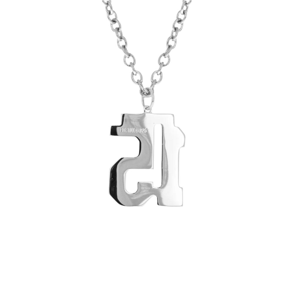 Brushed Custom Number Necklace